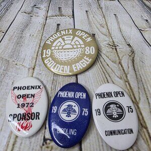 Lot Of 4 Phoenix Open Golf Vintage Pins 1972 1975 1980